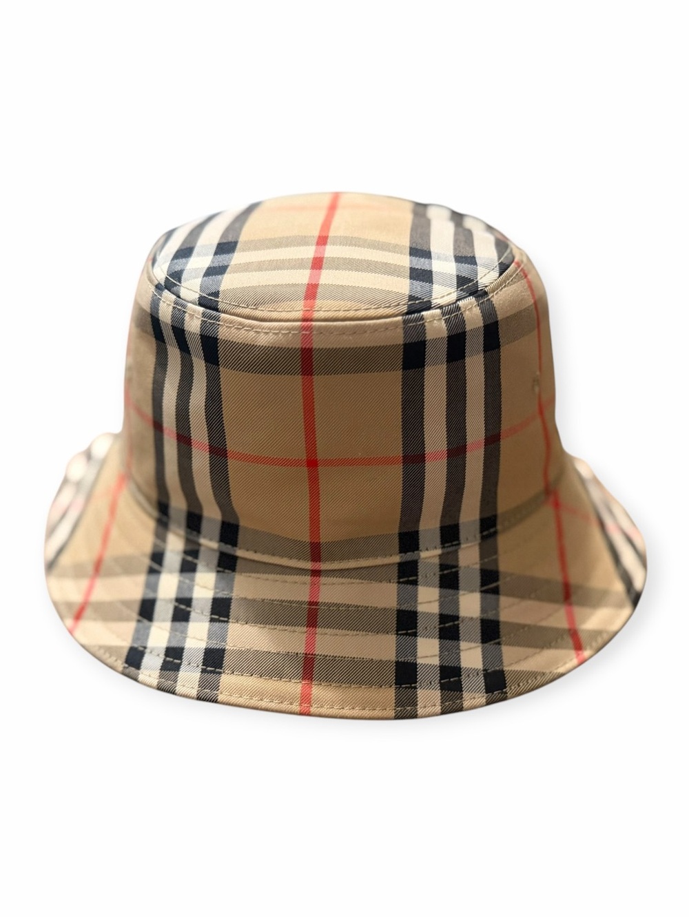 Burberry Beige Plaid Bucket Hat - kids